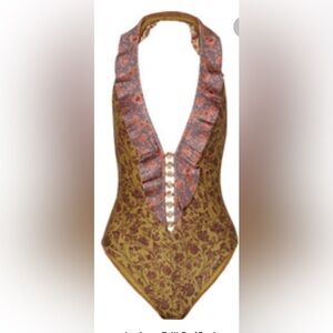 ✨Zimmerman Juniper Frill Ruffled Floral Print Halterneck Swimsuit